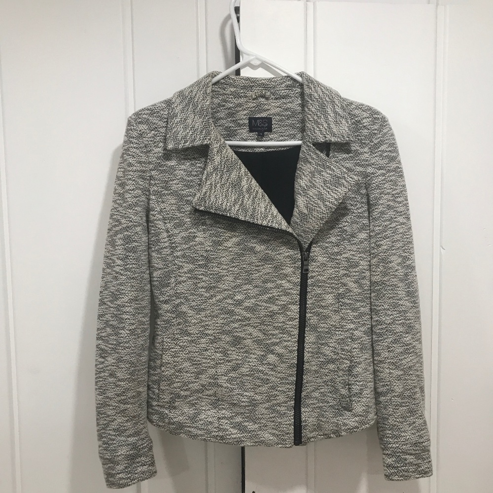 M&S Collection asymmetrical zip jacket